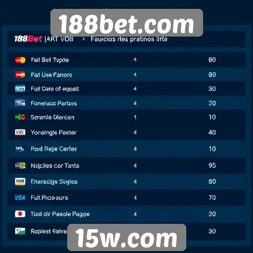 Métodos de pagamento aceitos no 188bet.com